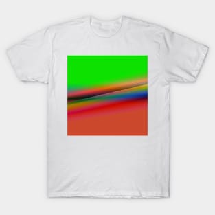 GREEN ORANGE BROWN BLUE TEXTURE ART T-Shirt